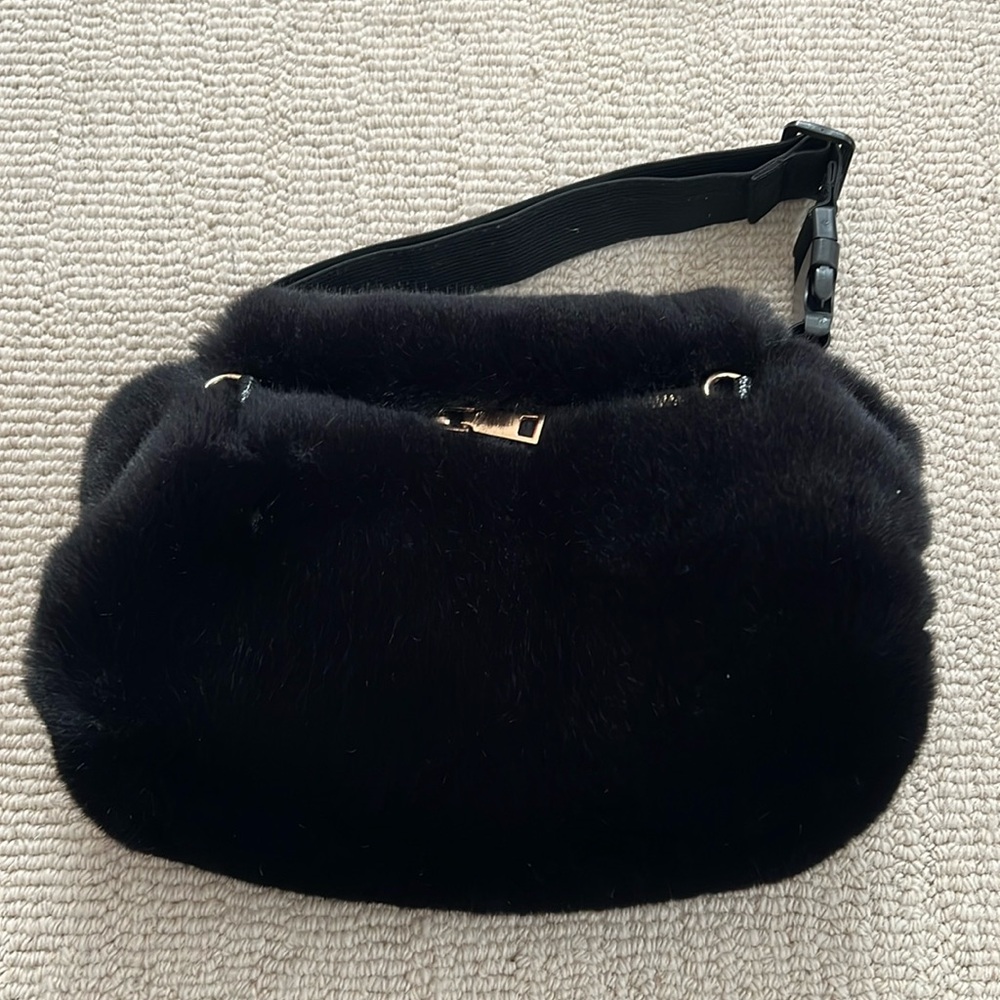 New no tags Kids adjustable strap furry bag